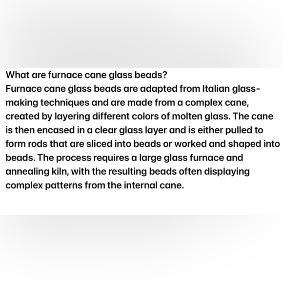 Mixed Furnace Glass Cane Beads, Assorted Shapes, Colors & Sizes, 8mm-14mm approx - Picture 8 of 8